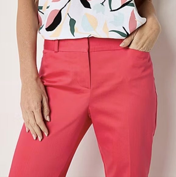 Liz Claiborne Emma Womens Mid Rise Slim Pant - Picture 3 of 7